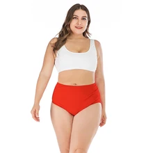 Plus Size 4XL Print Tankini Set Large Big Plus size Swimwear Women Swimsuit Tankini Set Two Piece Split Bodysuit Straps 2020 split tankini set