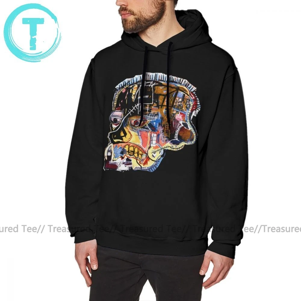 Толстовка Basquiat с капюшоном толстовка рисунком черепа модный пуловер XXX хлопковая