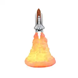 3D печатная космическая челночная лампа А-типизированная ракетная лампа USB Перезаряжаемый светодиодный ночник декоративный светильник
