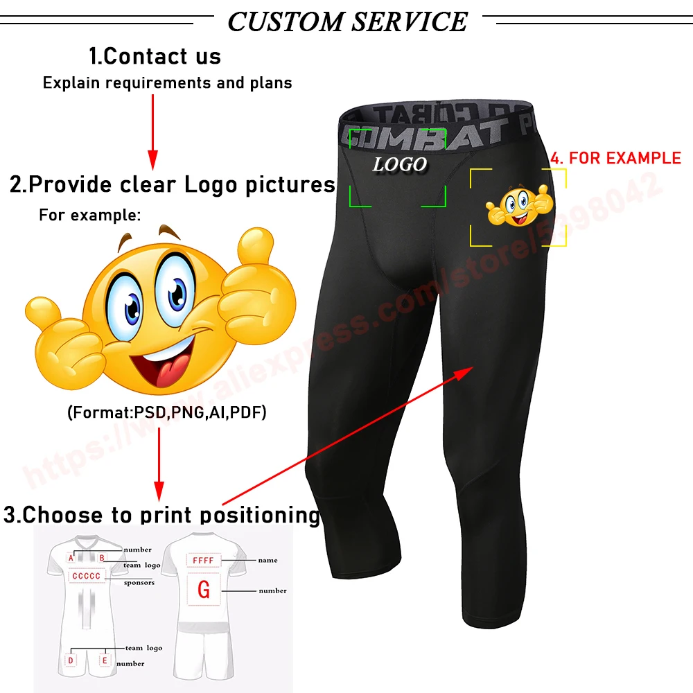 Tight Pants Men Sports Leggings Compression Base Laye Trousers Men Jogger Fitness Gym Basketball Shorts 3/4