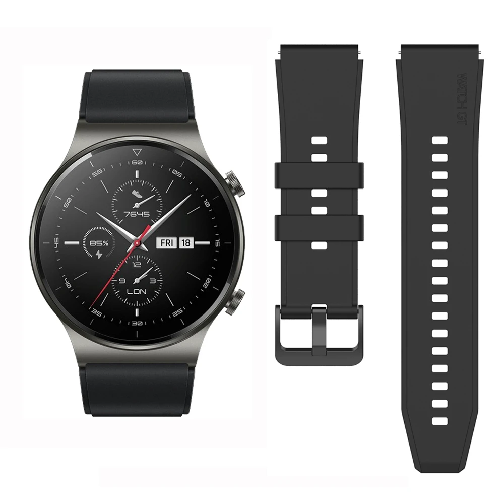 Huawei Watch Gt 3 Pro 46mm Silicone Strap | Huawei Watch Gt 2 Pro Silicone  Strap - Watchbands - Aliexpress