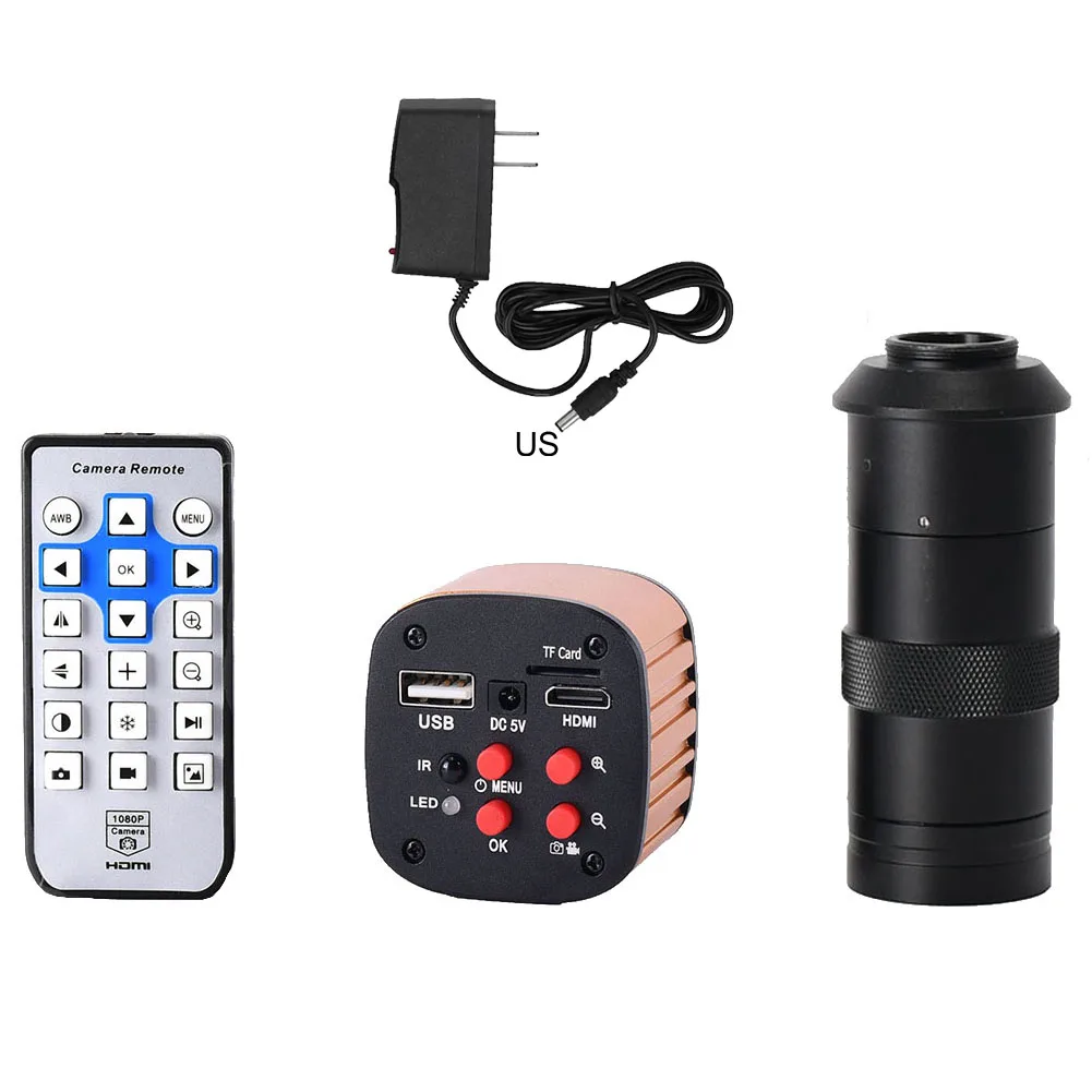 16MP HDMI USB промышленный электронный цифровой видео микроскоп камера 120X 180X 300X C крепление объектива Комплект для телефона DIY ремонт TB - Цвет: A