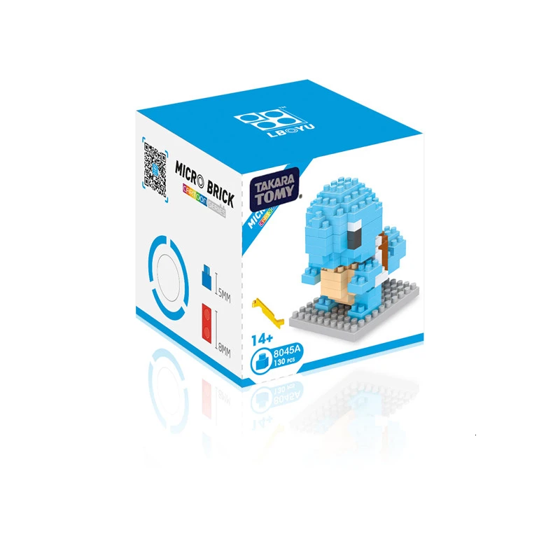 8045A-BOX 20 стилей Pokemons блоки забавные игрушки-головоломки для детей Пикачу алмазные частицы - Цвет: 8045A-BOX