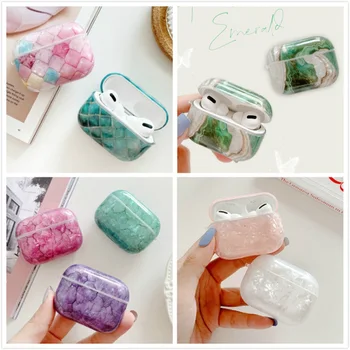 

Earphone Case For Apple Airpods Pro Case Marble Flower Hard Cover For Apple Air Pods Pro 3 Headphone Earpods Charging Box Clear