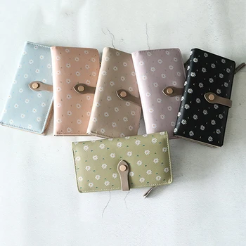 

Women Wallets Multifunctional Floral Daisy Wallet Long Purse Leather Clutch Bag Brand Female Ladies Card Holder