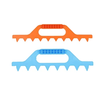 

2Pcs Hive Spacer Bee Hive Frame Spacing Tool Beekeeping Equipment Plastic - Blue 7 Frame & Orange 9 Frame