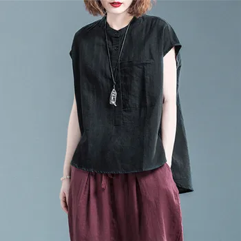 

Supermiss Women Plus Size Shirt Tee T-shirt Cotton Linen Loose Tops 2020 Summer Hi Low Solid Short Sleeve Tunic Tops