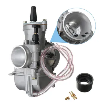 

New 34mm Universal Motorcycle Intake Carburetor For PWK 34 2 Stroke Racing Flat Side Part Carb for Dirt Bike ATV Power Jet 300cc