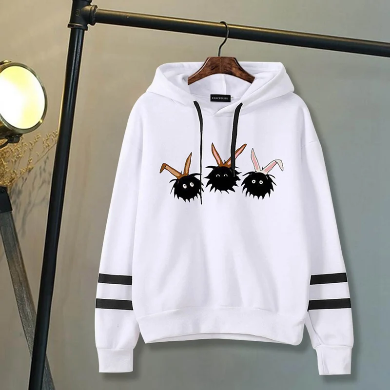 Ghibli Fairydust Kawaii Harajuku Толстовка для женщин милый забавный мультфильм аниме кофты 90s Графический Hoody Femal
