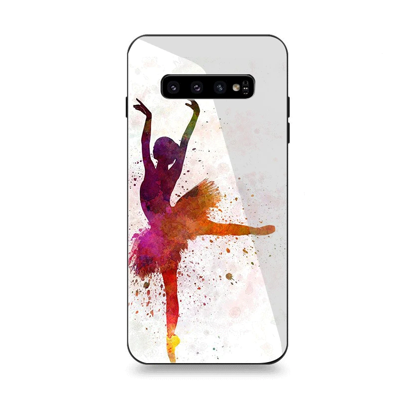G7 Чехол для телефона Стекло для samsung A70 A50 A30 A40 A20 A60 A10 S7 край S8 S9 S10 плюс Чехол балетки; обувь для танцев - Цвет: G7