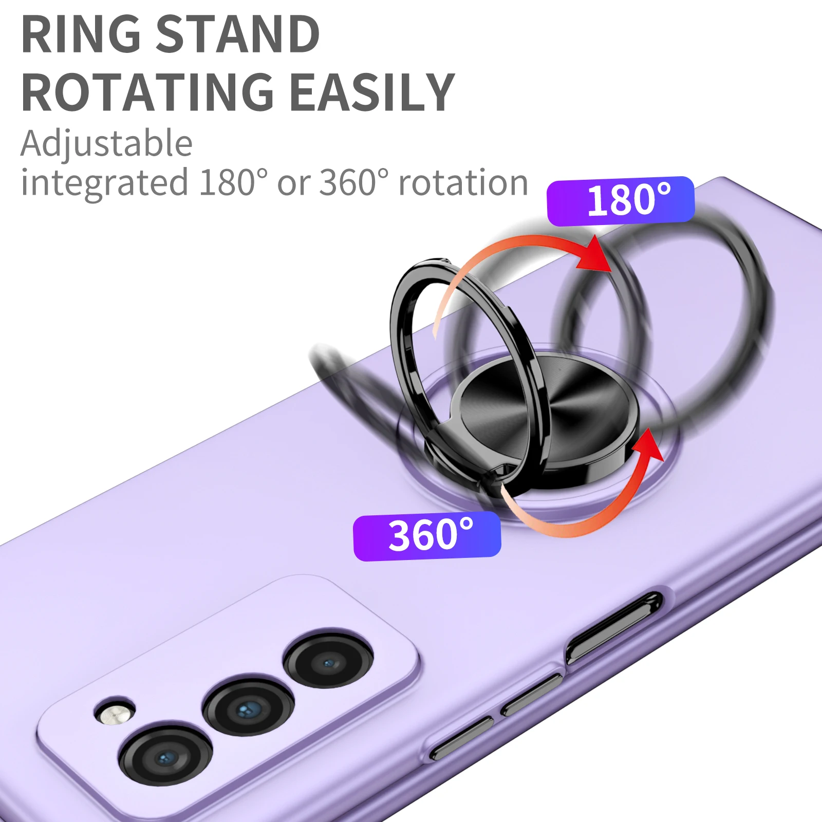 Non-Slip Kickstand Ring Case for Samsung Galaxy Z Fold2 Fold5 5G Fold 5 4 Fold4 Fold 2 3 Fold3 Anti-falling Protective Cover- Heb7b02f8b5984aabaf3d054e92948f403