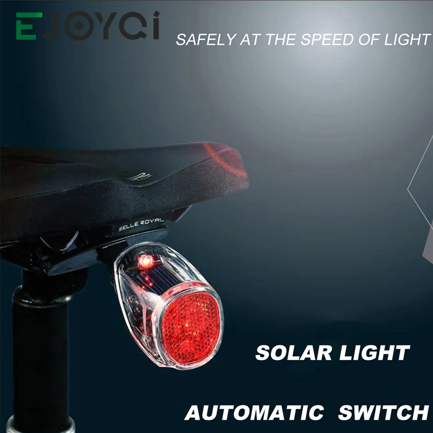 

EJOYQI Ebike Rear Light Solar Panel Free Battery Light Tail Light for Electric Bicycle Part