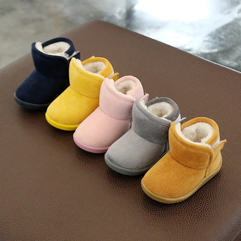 2019 Winter Infant Toddler Snow Boots Baby Girls Boys Outdoor Boots Warm Thicken Plush Soft Bottom Kids Child Cotton Shoes