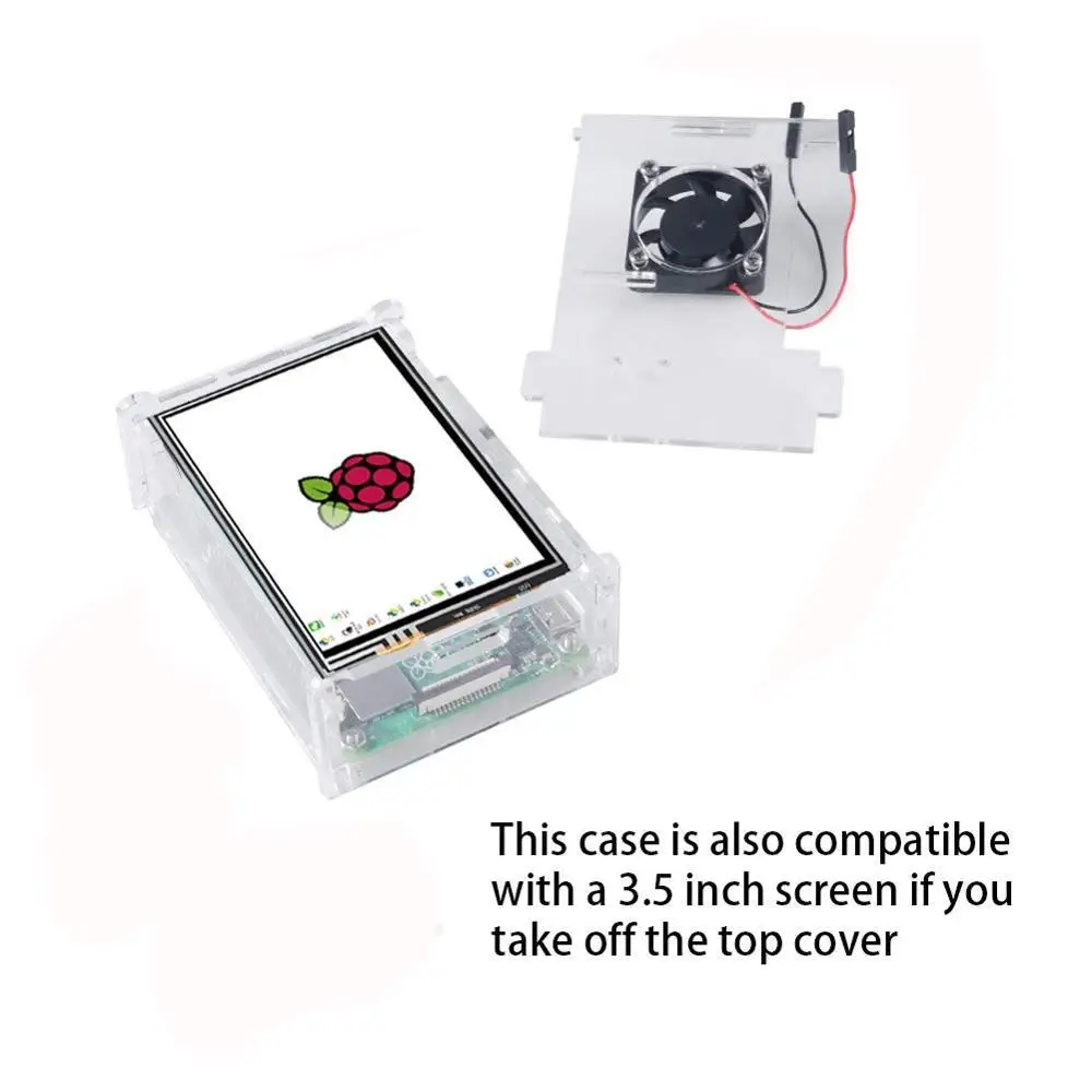 Чехол Raspberry Pi 4 B с поддержкой установки камеры с радиаторами+ чехол для камеры+ охлаждающий вентилятор+ акриловый чехол для Pi 4