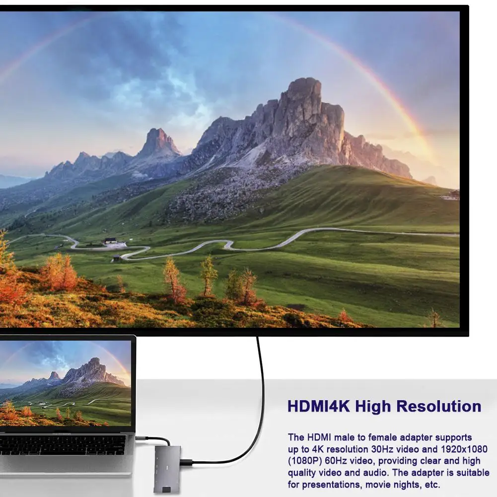 9 в 1 USB C концентратор многопортовый type C концентратор гигабитный Ethernet ультра-высокая скорость синхронизации данных USB C-type концентратор