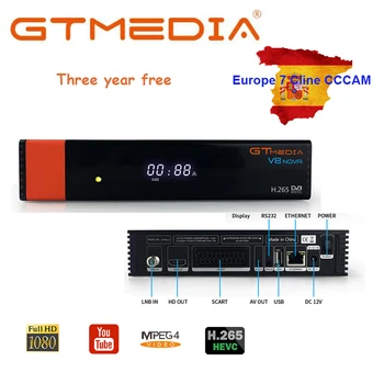 

GTMEDIA V8 Nova DVB S2 Satellite TV Receiver Built-in WIFI Europe Cline CCCAM IPTV Spain Support Same Freesat V9 Super PK V7S HD
