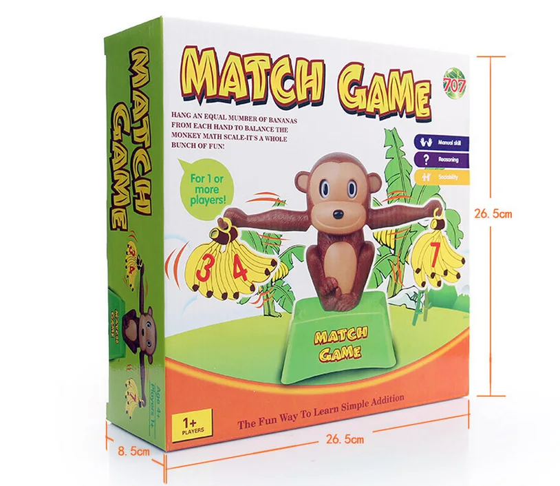 Тайвань Горячая детей раннее образование игрушка Математика+/-обезьяна баланс Математика раннее образование игра