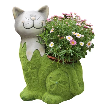 

43cm Simple Creative Cute Cartoon Cats Succulents Flower Pot Decor Modern Animals Art Pot Vase Home Garden Outdoor Decor R2896