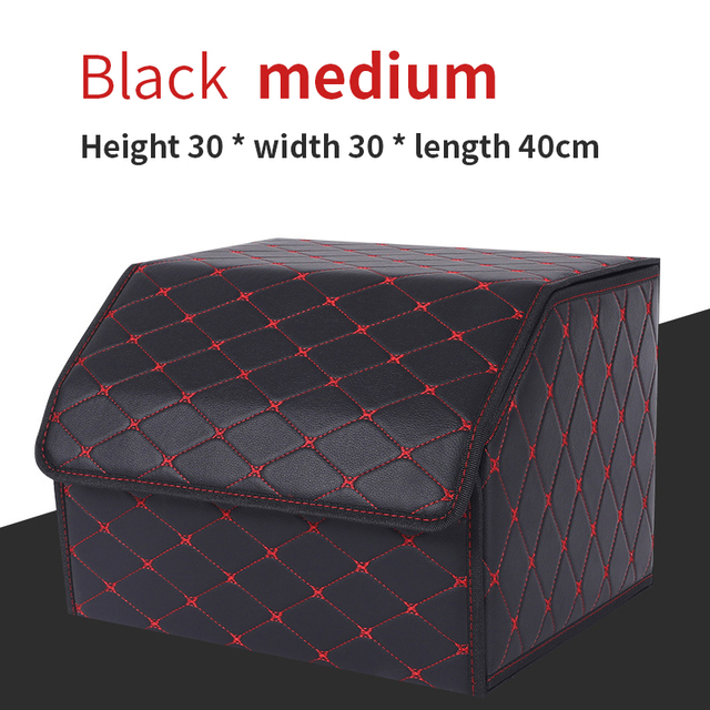 Trunk Organizer Storage Box Collapsible Back Seat Organizer Trunk Bag Tool Bag PU Leather Stowing Tidying Auto Accessories