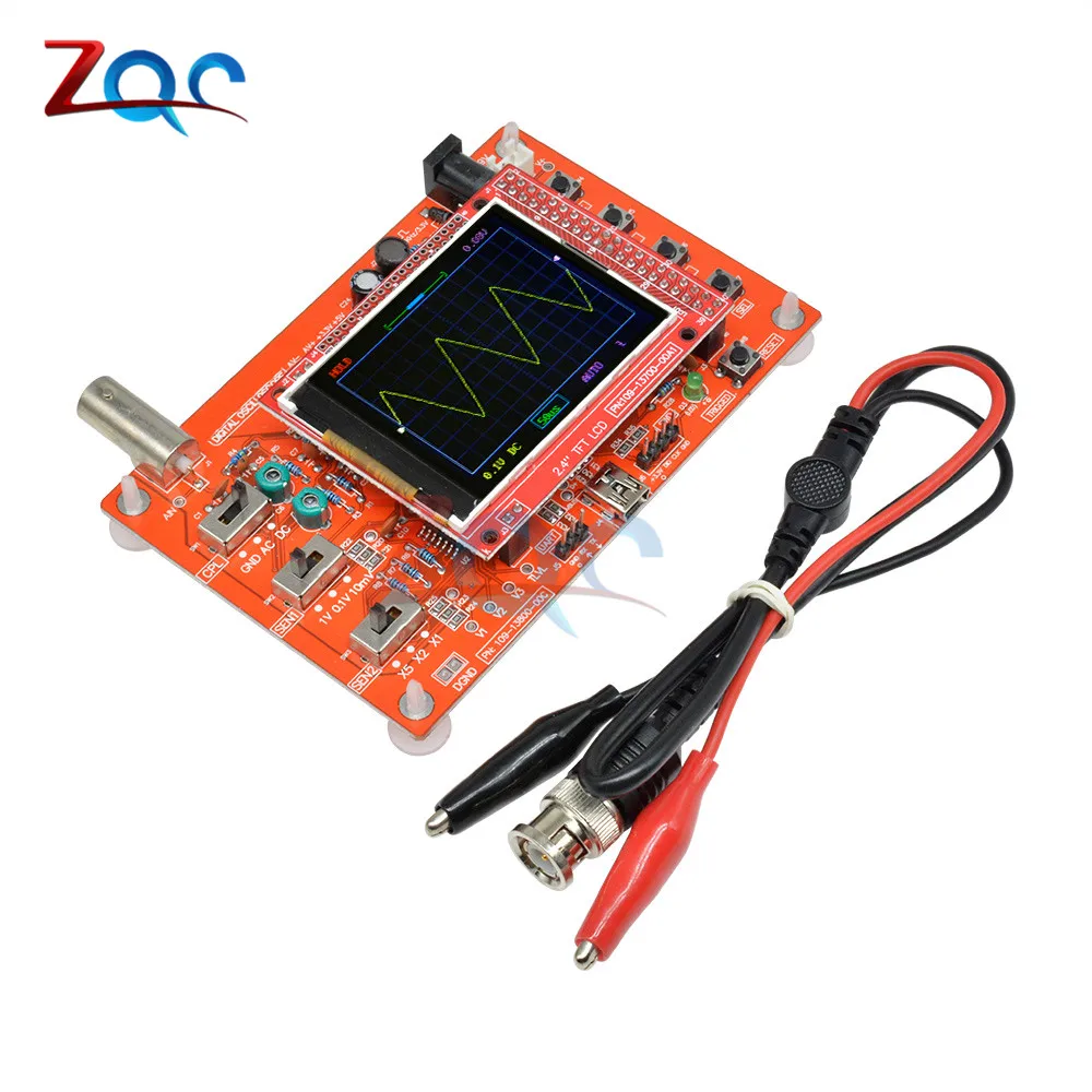 DSO138 SMD 2.4inch TFT Digital Soldered Oscilloscope DIY Kit Acrylic Case wi 
