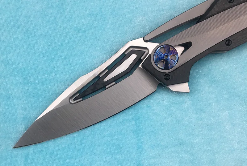 LEMIFSHE ZT0999 Флиппер складной нож M390 лезвие титановый сплав+ рычаг CF открытый кемпинг кухонный Фруктовый Нож EDC инструмент