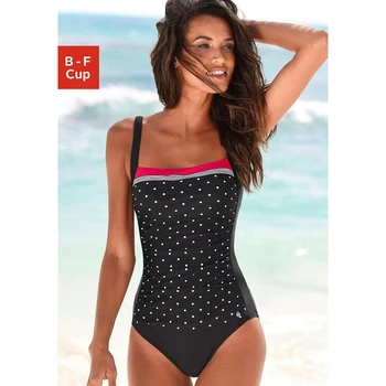 Gepunkteter Badeanzug Monokini Plus Größen für Frauen Bademode 1