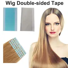 36 шт./лот, белый, синий цвет, 1/2 для поддержки фронта шнурка, крепкая двухсторонняя лента для парика, клейкая лента для париков, профессиональная клейкая лента для париков