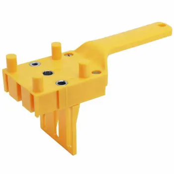 

1 set Board hole drilling locator Straight hole locator Drill hole locator Round wood tenon DIY tool