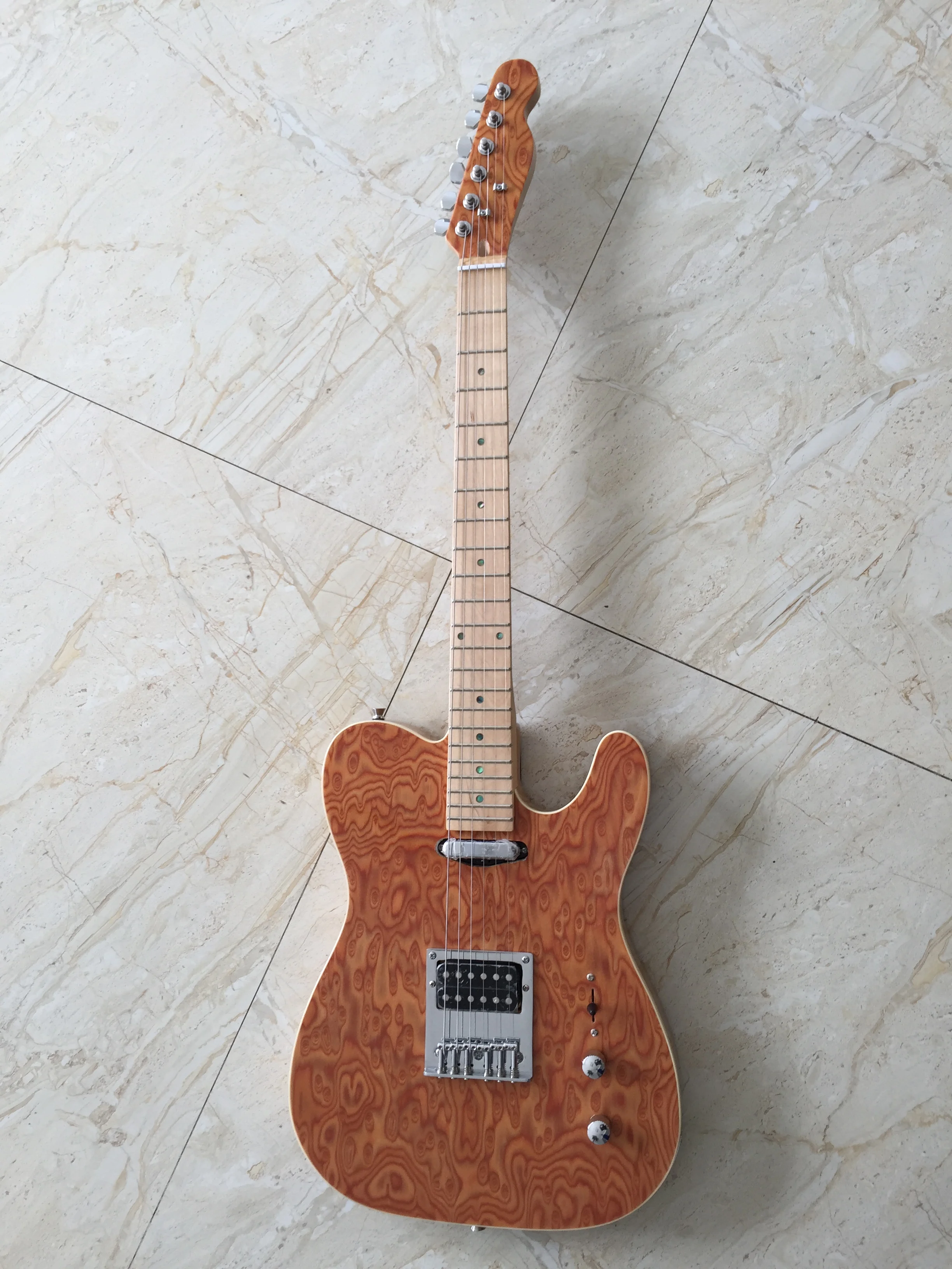 Специальный шаблон шпона гриф гитары ra sh пикапы струны через тело tl гитара