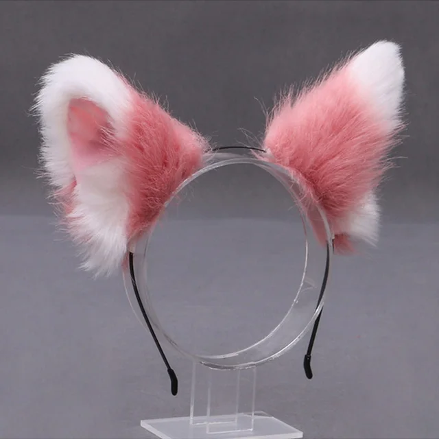 Cosplay Cute Cat Fox Fur Ear Hair Hoops Anime Lolita Hairband Fur Headbands Clip Women Girl Hair Accessories Ear Hair Band 16