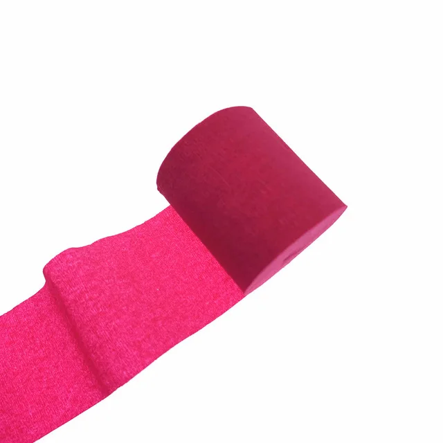 rose red 4,5 см* 10 м длинные узкие ленты из крепированной бумаги бумага Гарланд фоны для оформления свадьбы День рождения, детский душ вечерние для художественного оформления ногтей, ручная работа пиньята Материал - Цвет: rose red