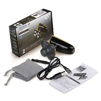

Wet and Dry Use Portable USB Charging Shaved Head Machine 5-head Electric Razor Waterproof Shaver