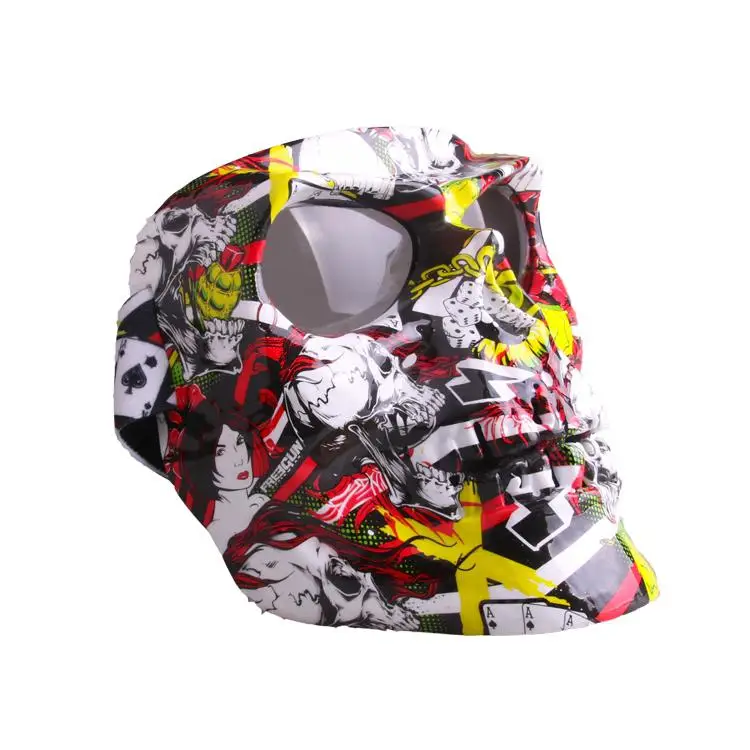 Motorcycle Goggles Skull Mask Helmet Glasses Mask Ski Detachable Eyewear Scooter Helmets Mask Skate Motorcycle Goggles Mask