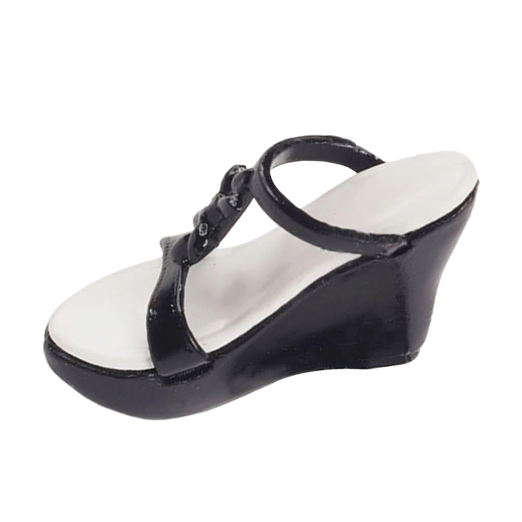 1:6 Soldier Platform Sandals Black For 12