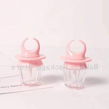 

8ml pink Lip Gloss Tube Lips Balm Bottle wand Brush Container pink Diamond Ring Shape Empty lip gloss Bottle Lipgloss Tube