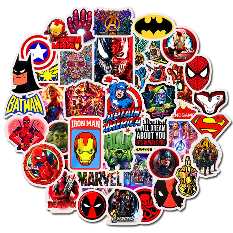 50 pcs Classic Cartoon Animated Character Game Sticker Lot Mobile Phone Window Wall Kids Toys Hydro Flask Skateboard Stickers