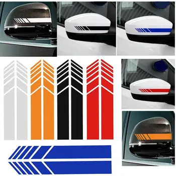 

Mirror Reflective Simple Design Geometric Shape Long Rear View Mirror Sticker Patch Decals Vinyl Car Stickers Styling