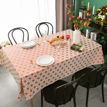 

Nordic Christmas Tablecloth Bronzing Snowflake Cotton Linen Tablecloth Rectangular Tablecloth Cover Towel Decoration