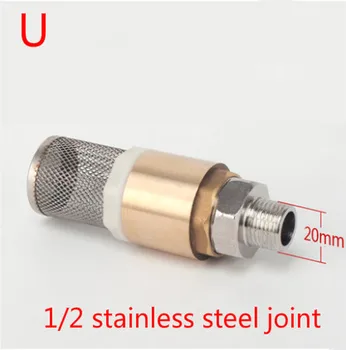 

1/2" 1" Brass Check Valve With Mesh Strainer Filter Bottom Valve Foot Valve Non-return Valve Pagoda connector female thread