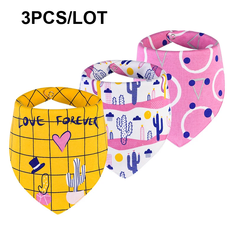 3 шт./лот для новорожденных мальчиков и девочек нагрудники мультфильм бренд хлопковое детское полотенце банданы шарф детский слюнявчик широкий для младенца шарф DS9