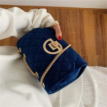 Зимние однотонные бархатные мини сумки через плечо для женщин женская сумка через плечо роскошные дизайнерские кошельки и сумки