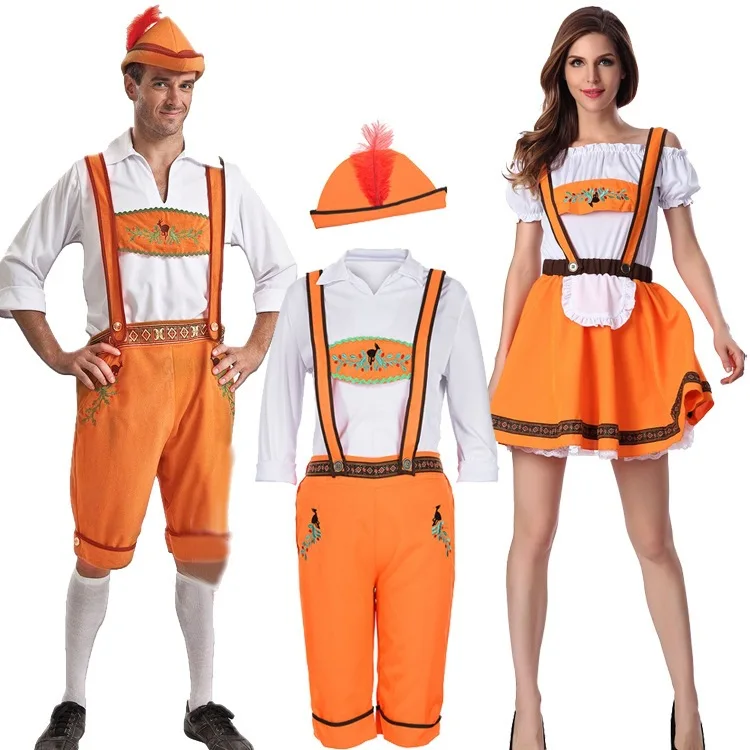 

Bavarian Beer Festival Traditional Nation Clothing Costumes Work Clothes Parent-child Matching Outfit Pantomime Costume