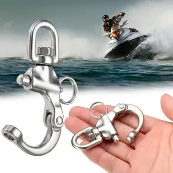 

1PCS 316 Stainless Steel Fender Hook Closed Open Type Polish Marine Sailboat Hardware Fender Hook Ship Accessories High Quality