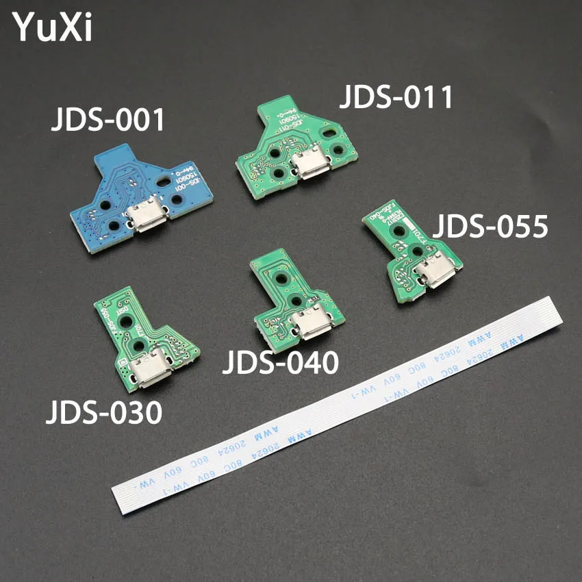 Yuxi für ps4 controller micro usb lade board port buchse buchse dock 12pin 14pin jds 001 011 030 040 055 stecker kabel – Detail 2