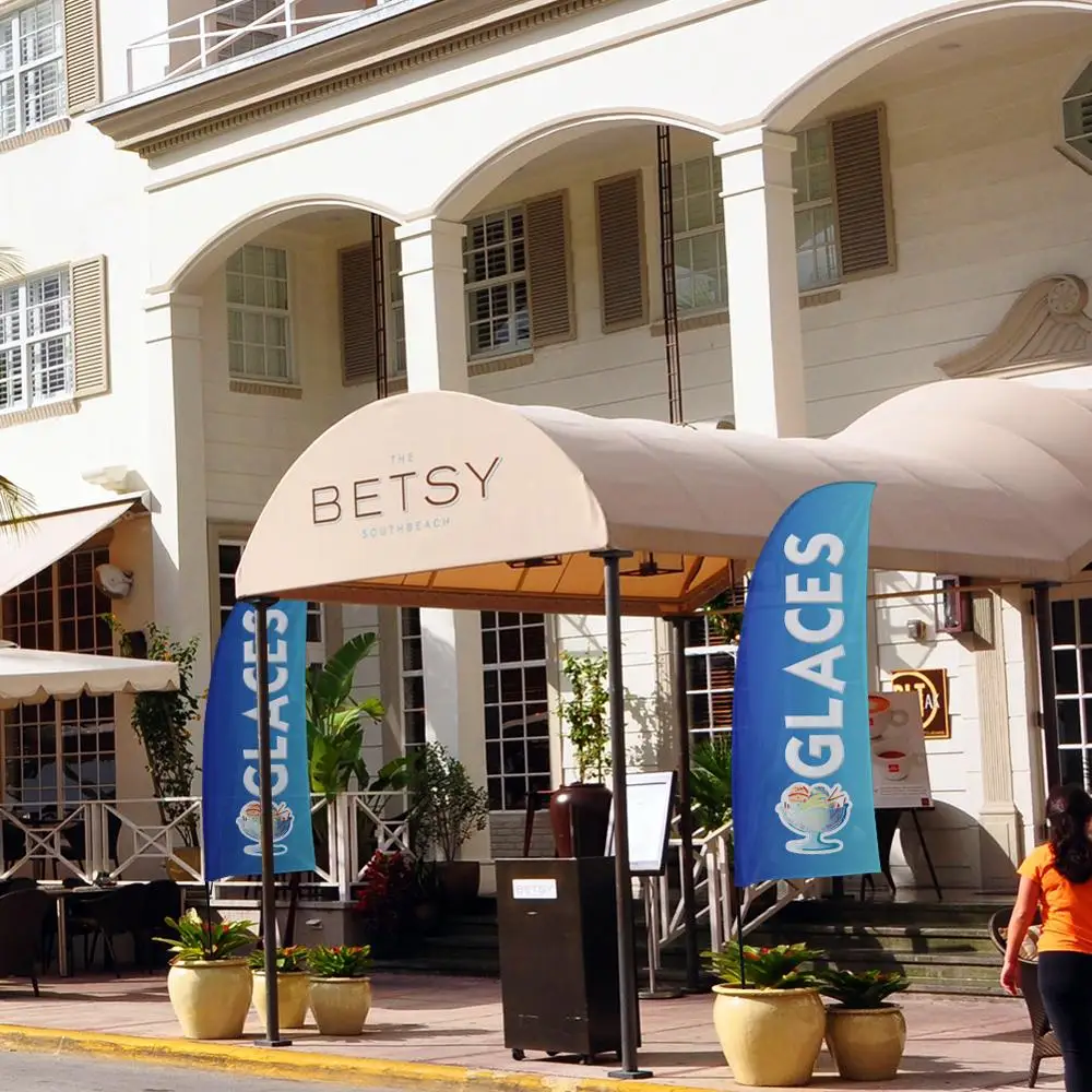 

Ice cream Feather Flag & Pole Kit, Commercial Advertising PromotionBeach Sign Outdoor Decoration Sports Event Display