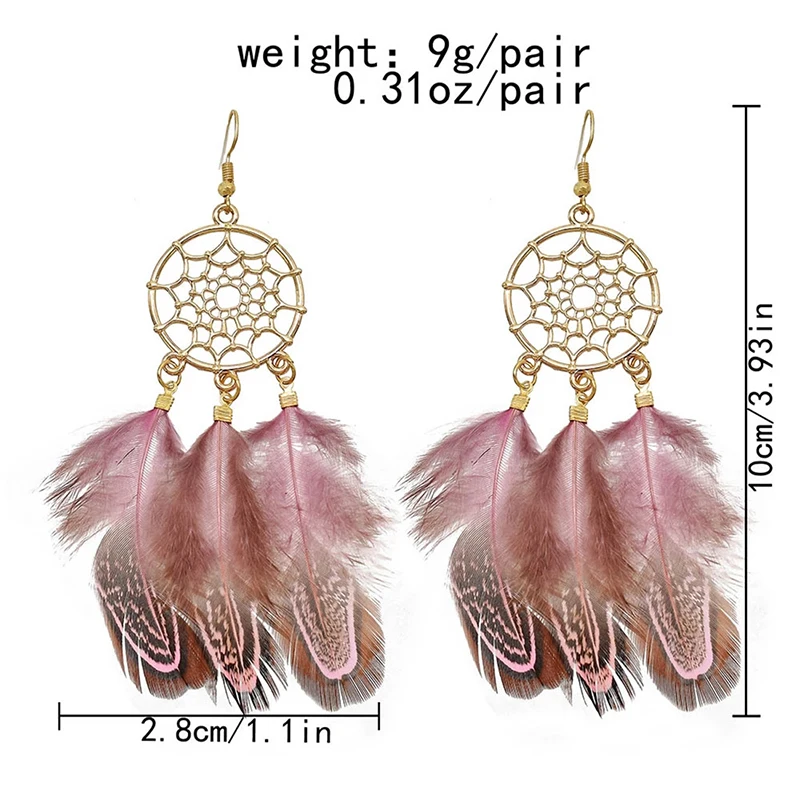Fancy Hollow Dream Catcher Leaf Feather Shiny Crystals Drop Dangle Earrings For Women Party Jewelry Korean Hanging CZ Earrings