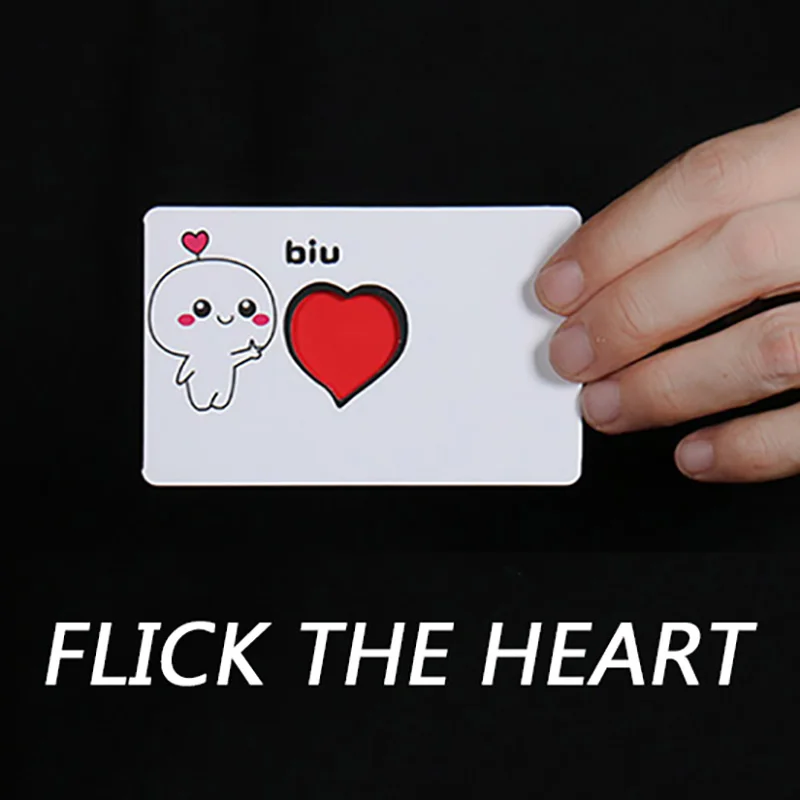 Flick The Heart Magic Tricks Flick Finger The Heart Appearing Card