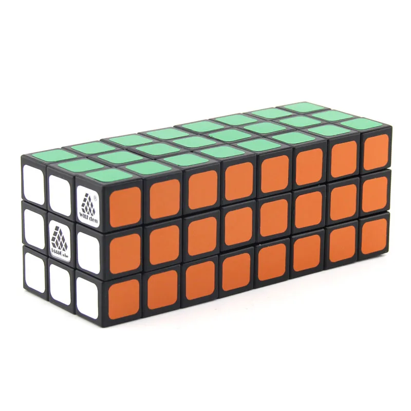 WitEden 3x3x8 кубический магический куб симметричный 1С 338 Cubo Magico Профессиональный скоростной нео куб головоломка Kostka антистрессовые игрушки - Цвет: Black