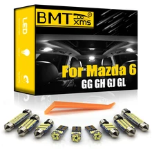 BMTxms Canbus для Mazda 6 GG GH GJ GL седан люк 2003-2020 Автомобильный светодиодный интерьер купольная карта светильник для багажника комплект для обновлени...