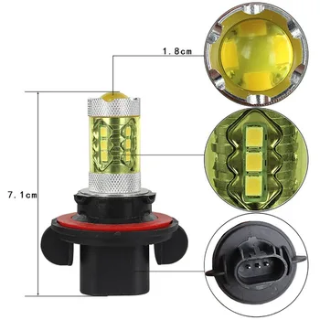 

H13 16smd High Power Front Fog Light 80w Car Led Bright Yellow Tube Fog Light Bulb Headlight Car Accessories